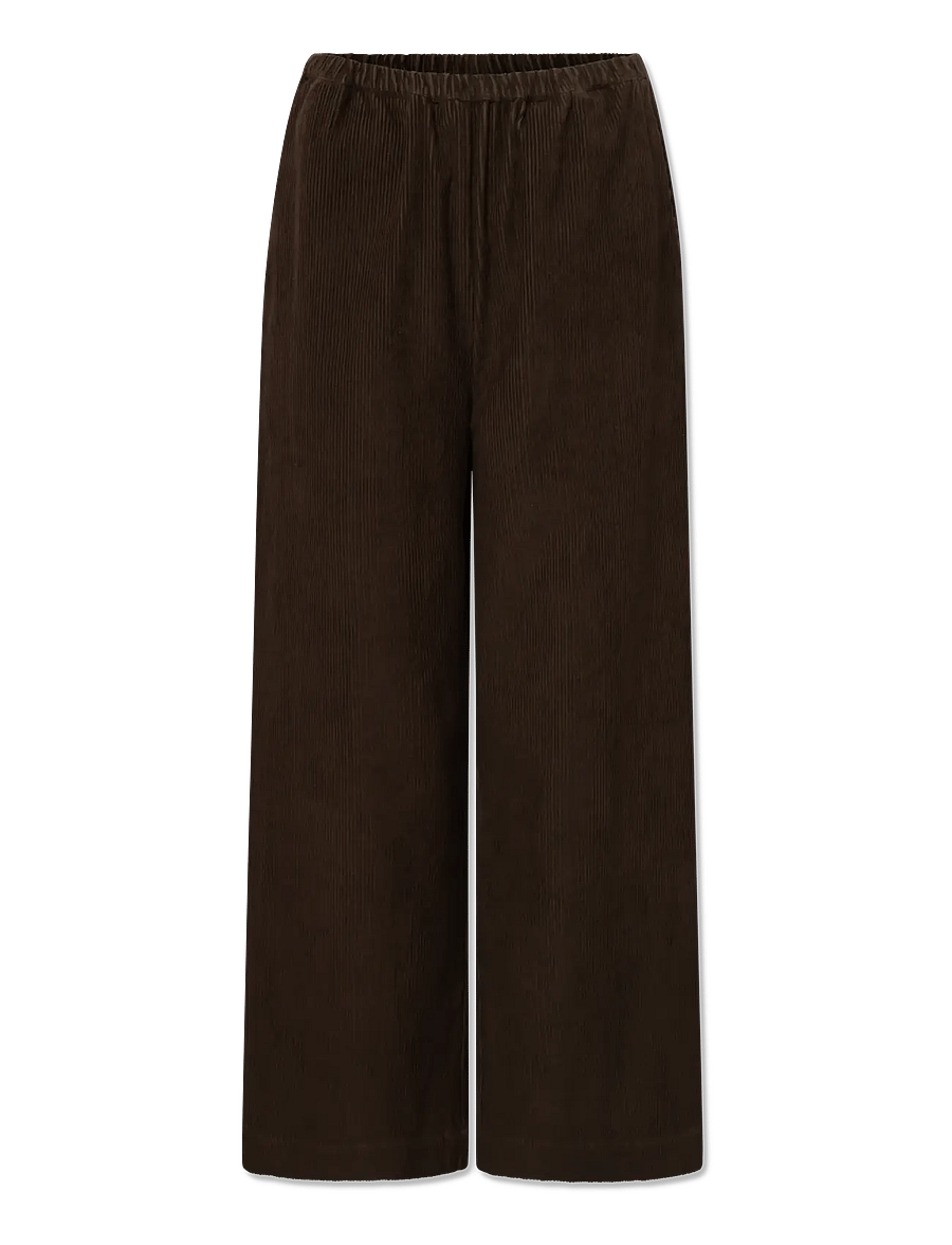 STUDIO FEDER - BELLA PANTS - vide bukser - dark brown - 0