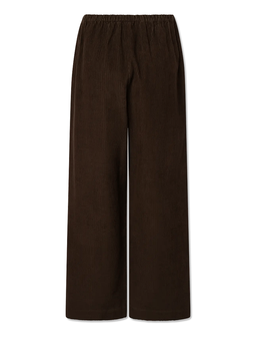STUDIO FEDER - BELLA PANTS - vide bukser - dark brown - 1