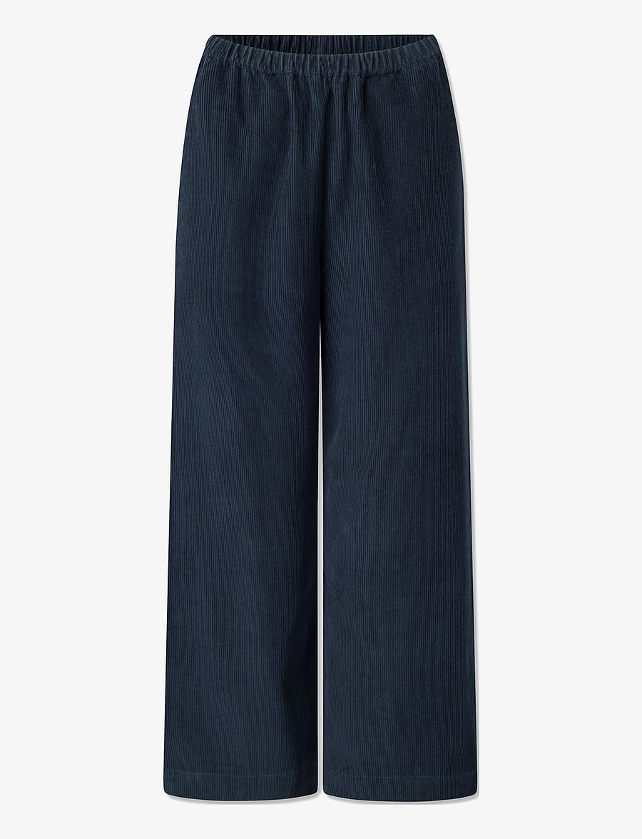 STUDIO FEDER - BELLA PANTS - bukser med brede ben - navy - 0
