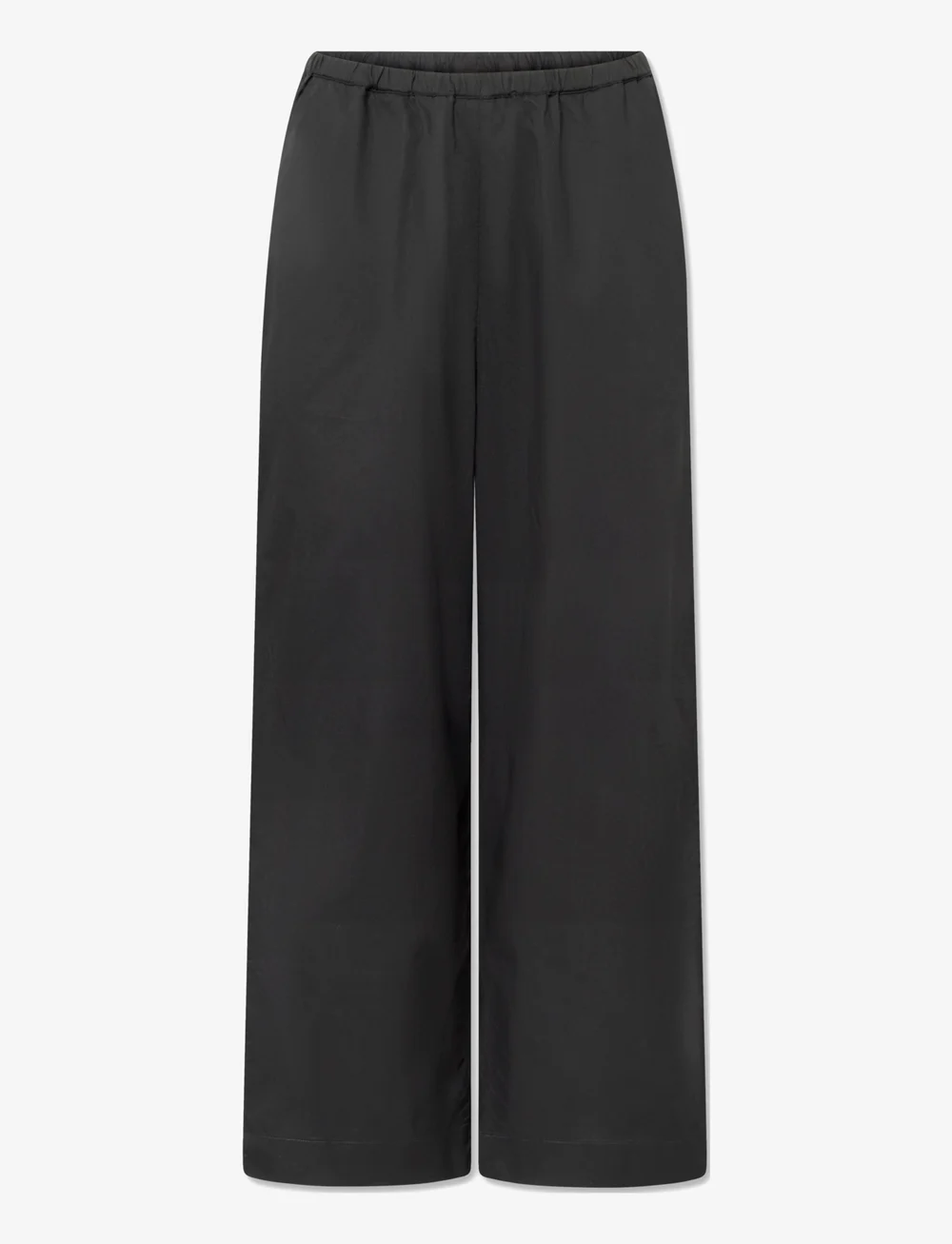 STUDIO FEDER - BELLA PANTS - POPLIN - hosen mit weitem bein - black - 0
