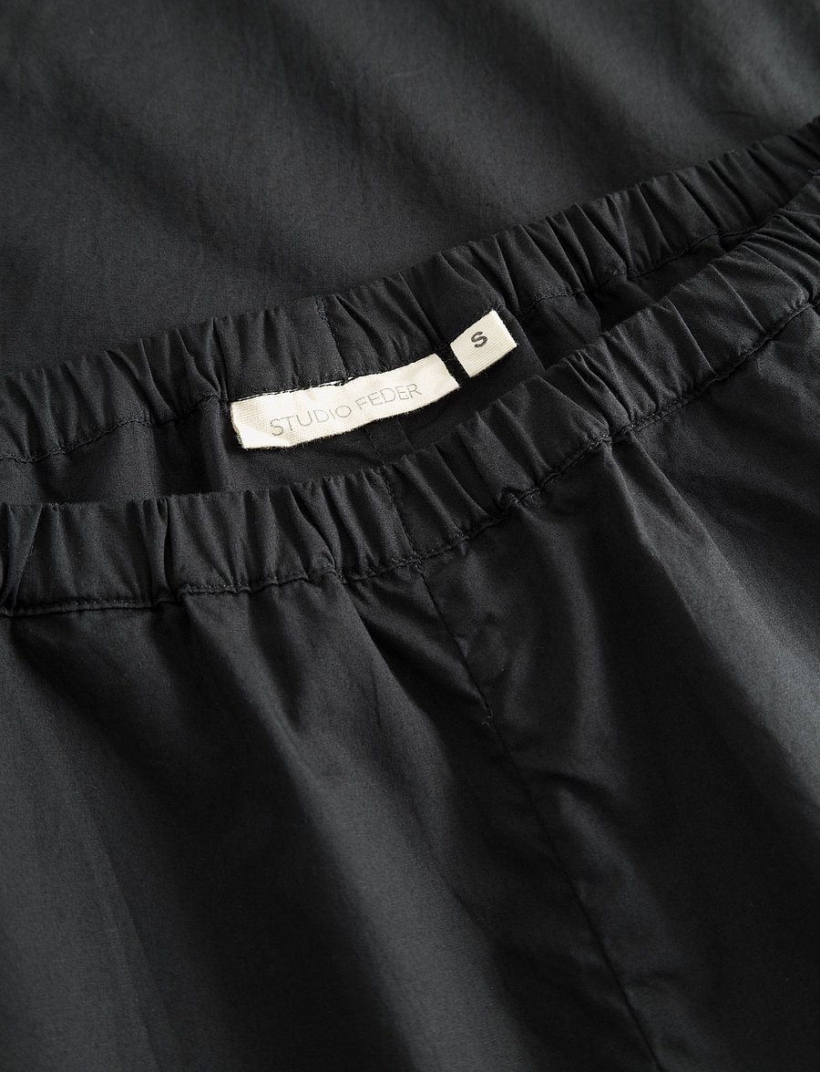 STUDIO FEDER - BELLA PANTS - POPLIN - black - 2