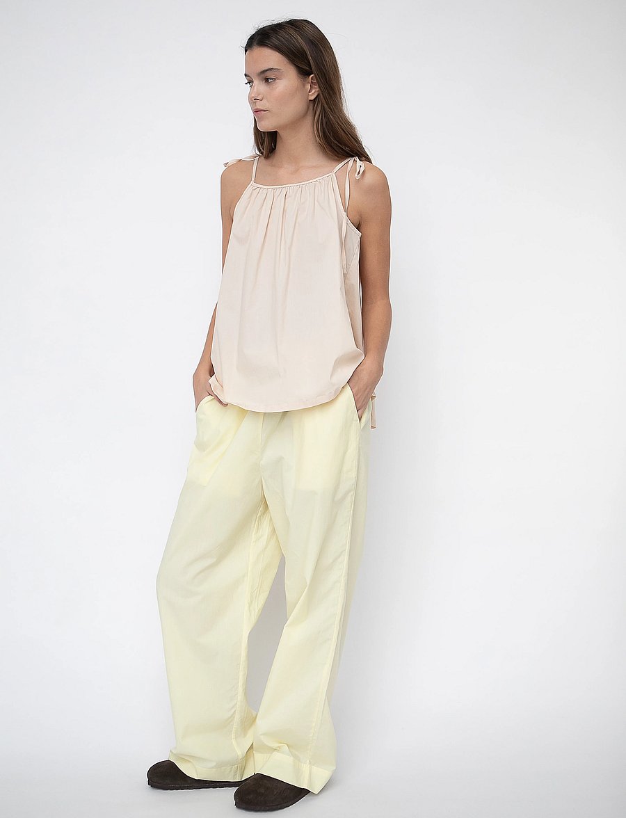 STUDIO FEDER - BELLA PANTS - wide leg trousers - lemon sorbet - 4