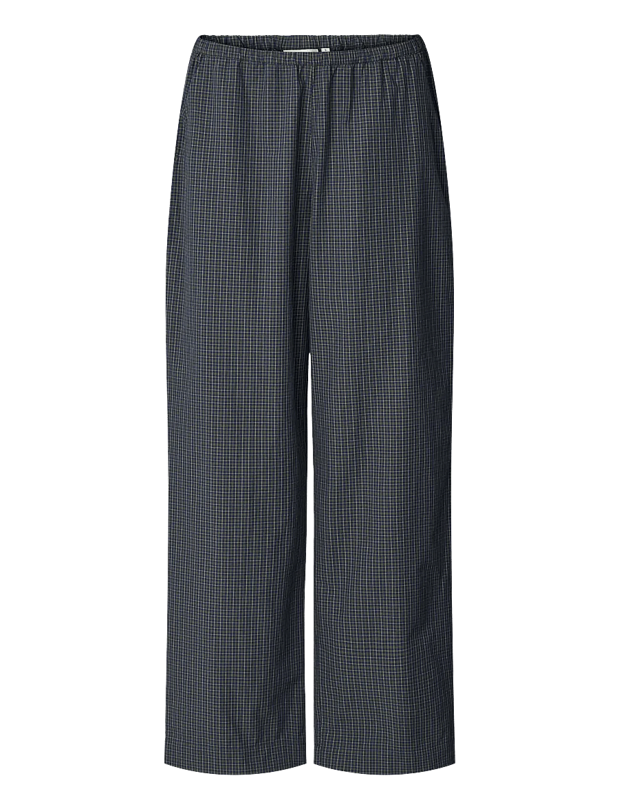 STUDIO FEDER - BELLA PANTS - POPLIN - hosen mit weitem bein - twillight - 0