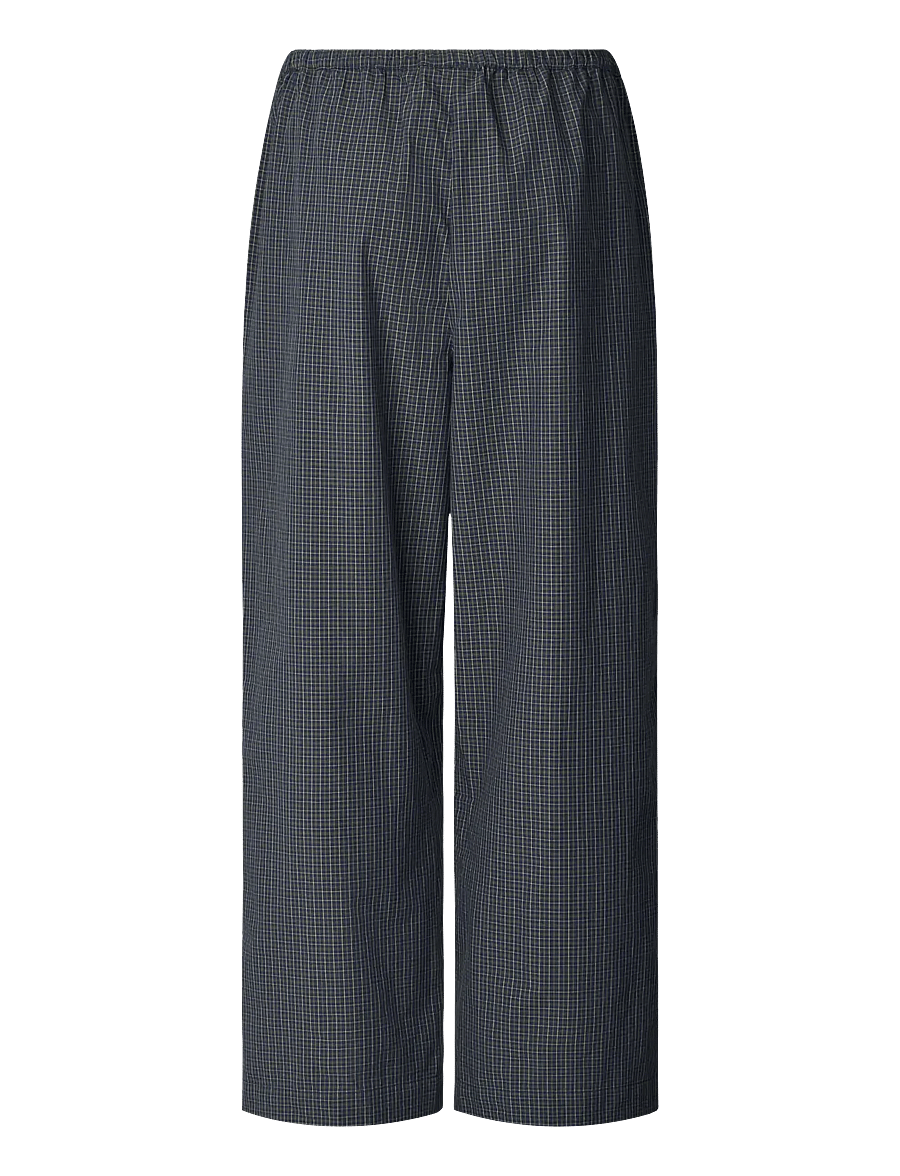 STUDIO FEDER - BELLA PANTS - POPLIN - hosen mit weitem bein - twillight - 1