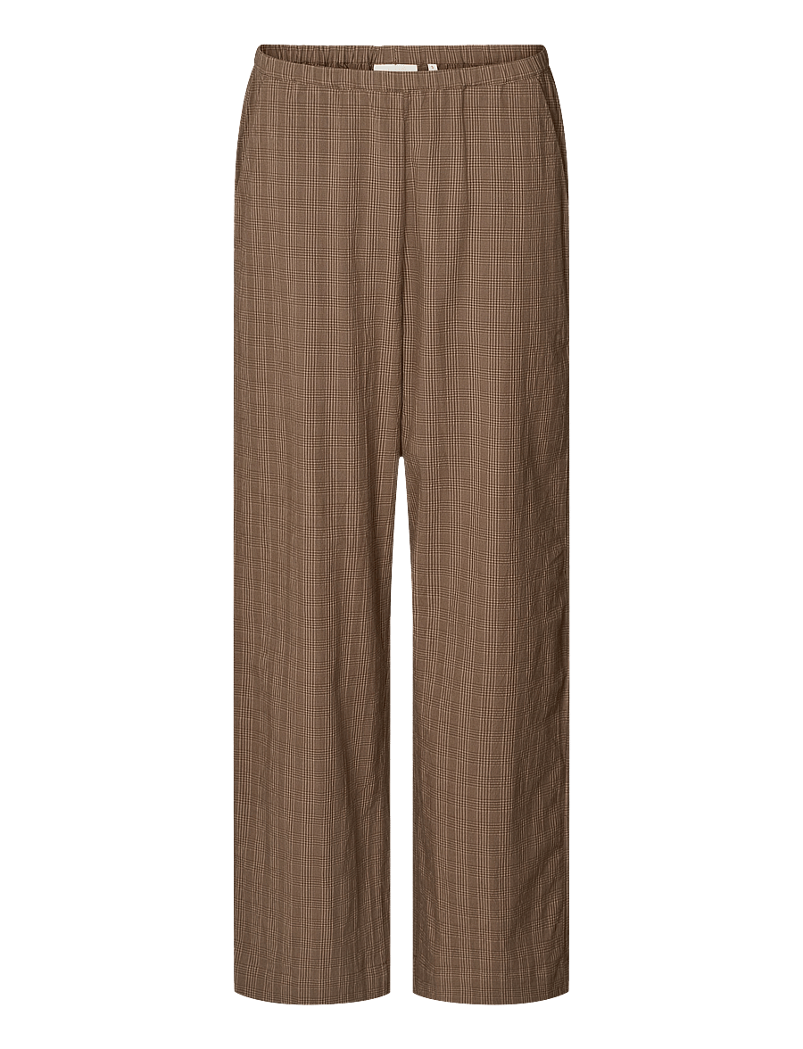 STUDIO FEDER - BELLA PANTS - hosen mit weitem bein - bruno check - 1