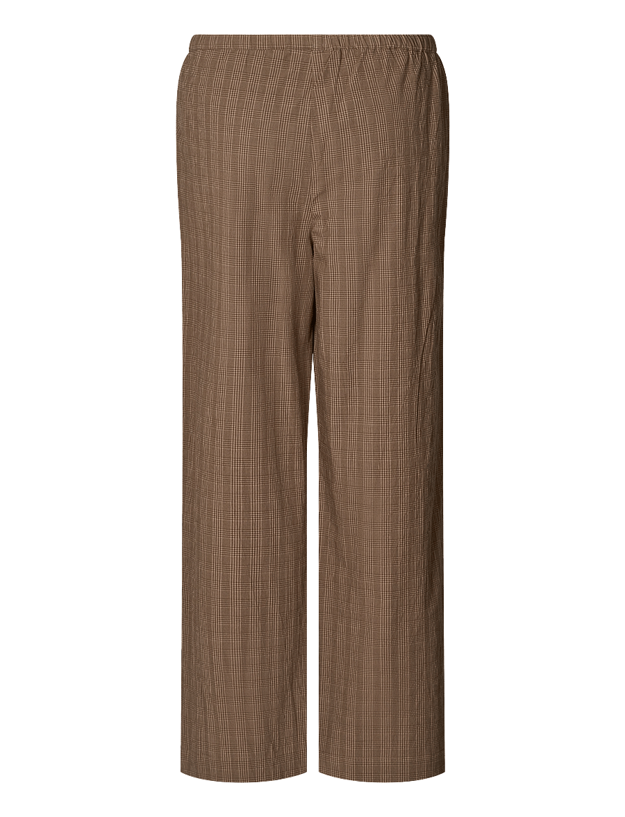 STUDIO FEDER - BELLA PANTS - hosen mit weitem bein - bruno check - 2