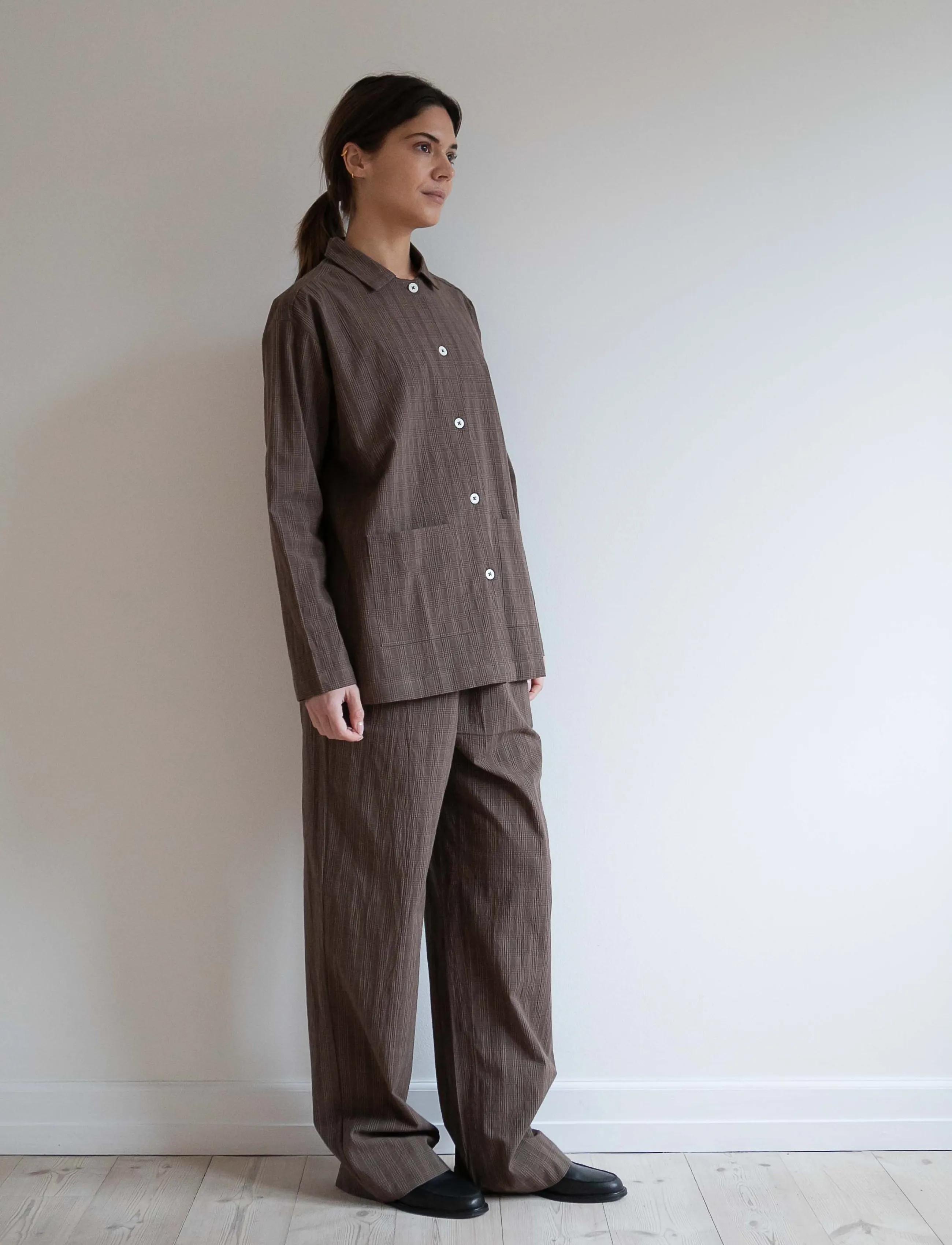 STUDIO FEDER - BELLA PANTS - hosen mit weitem bein - bruno check - 3