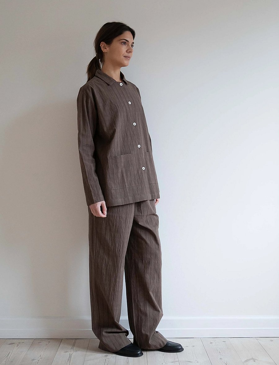 STUDIO FEDER - BELLA PANTS - hosen mit weitem bein - bruno check - 3
