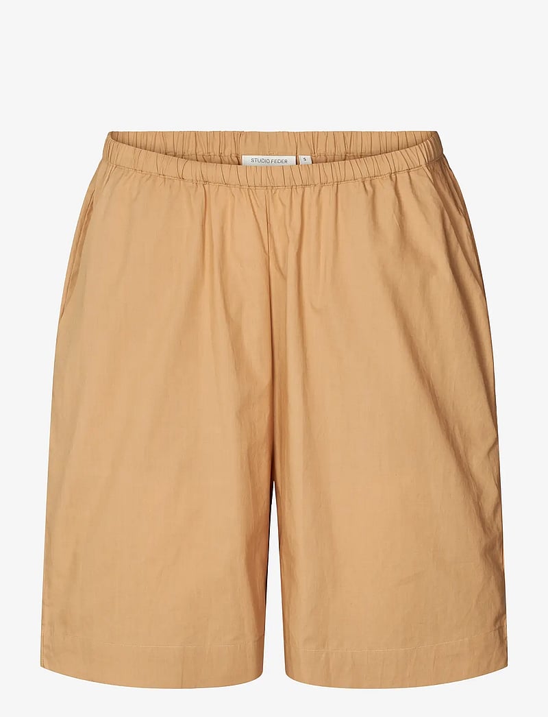 STUDIO FEDER - NORAH SHORTS - POPLIN - lühikesed vabaajapüksid - nut - 1