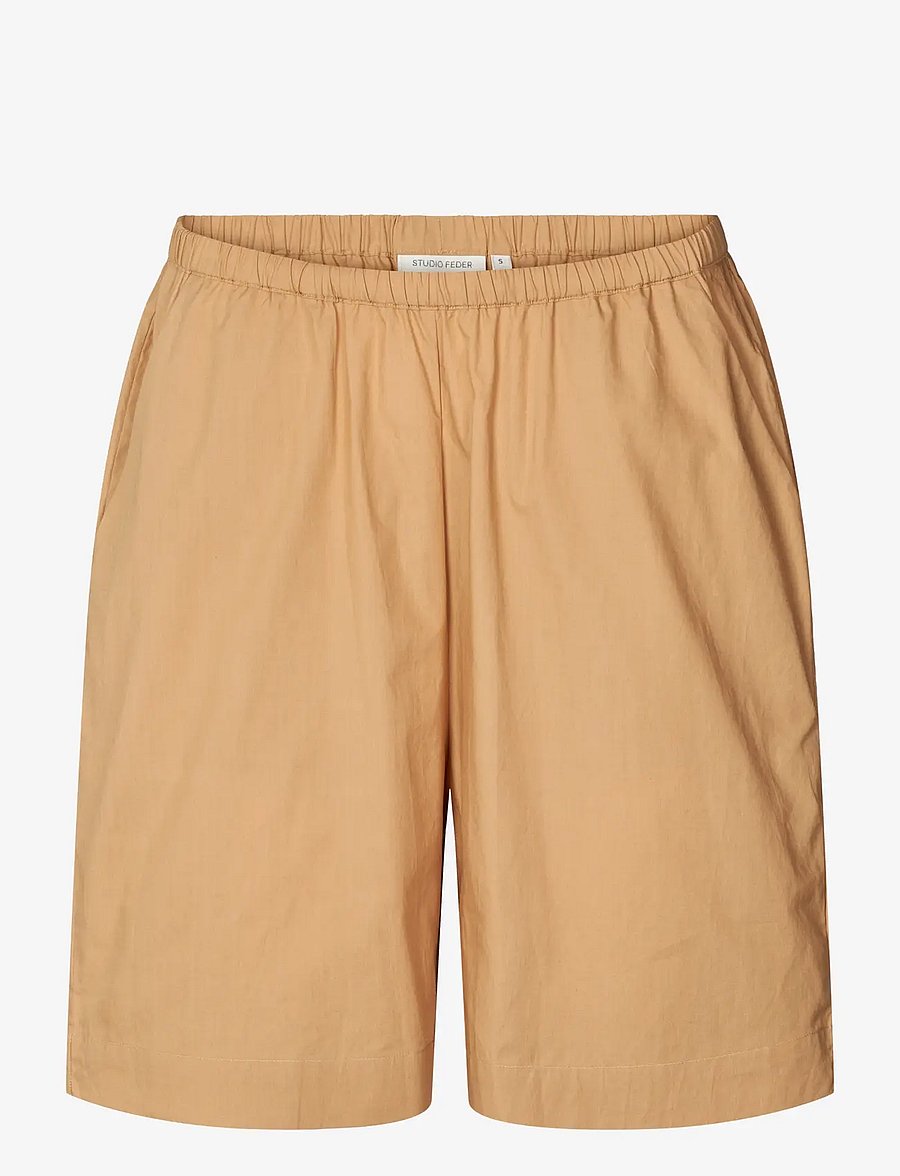STUDIO FEDER - NORAH SHORTS - POPLIN - freizeitshorts - nut - 1