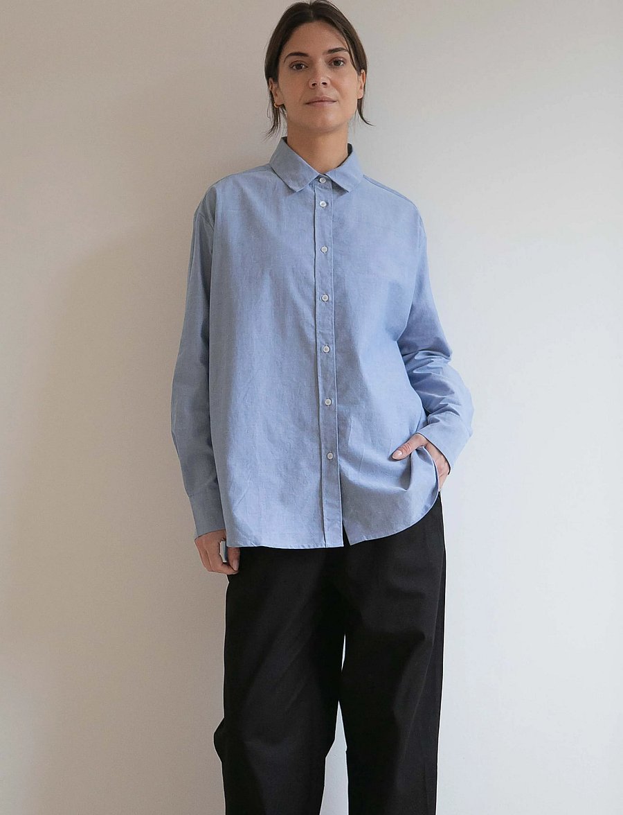 STUDIO FEDER - JOSIE SHIRT - oxford blue - 0