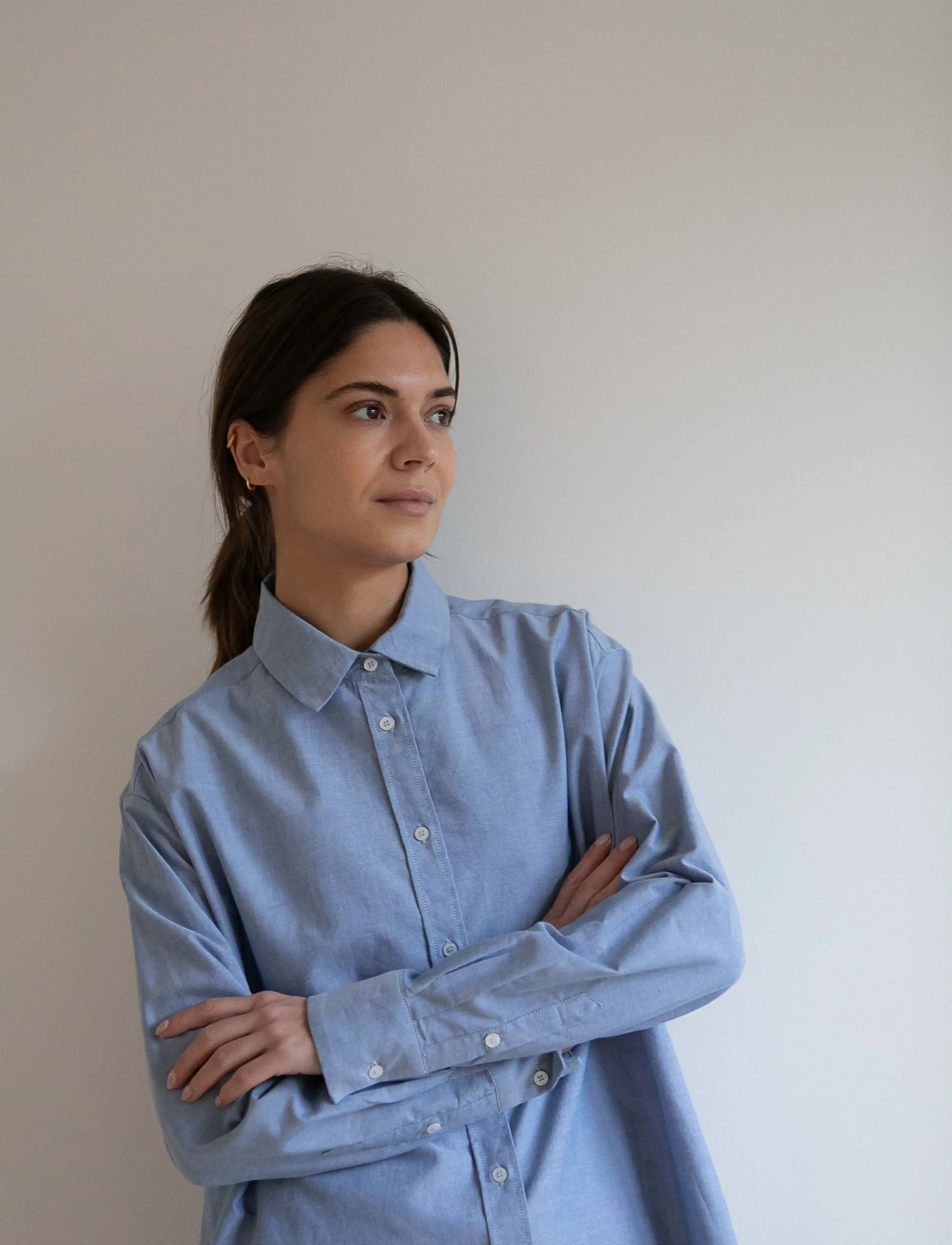 STUDIO FEDER - JOSIE SHIRT - oxford blue - 3