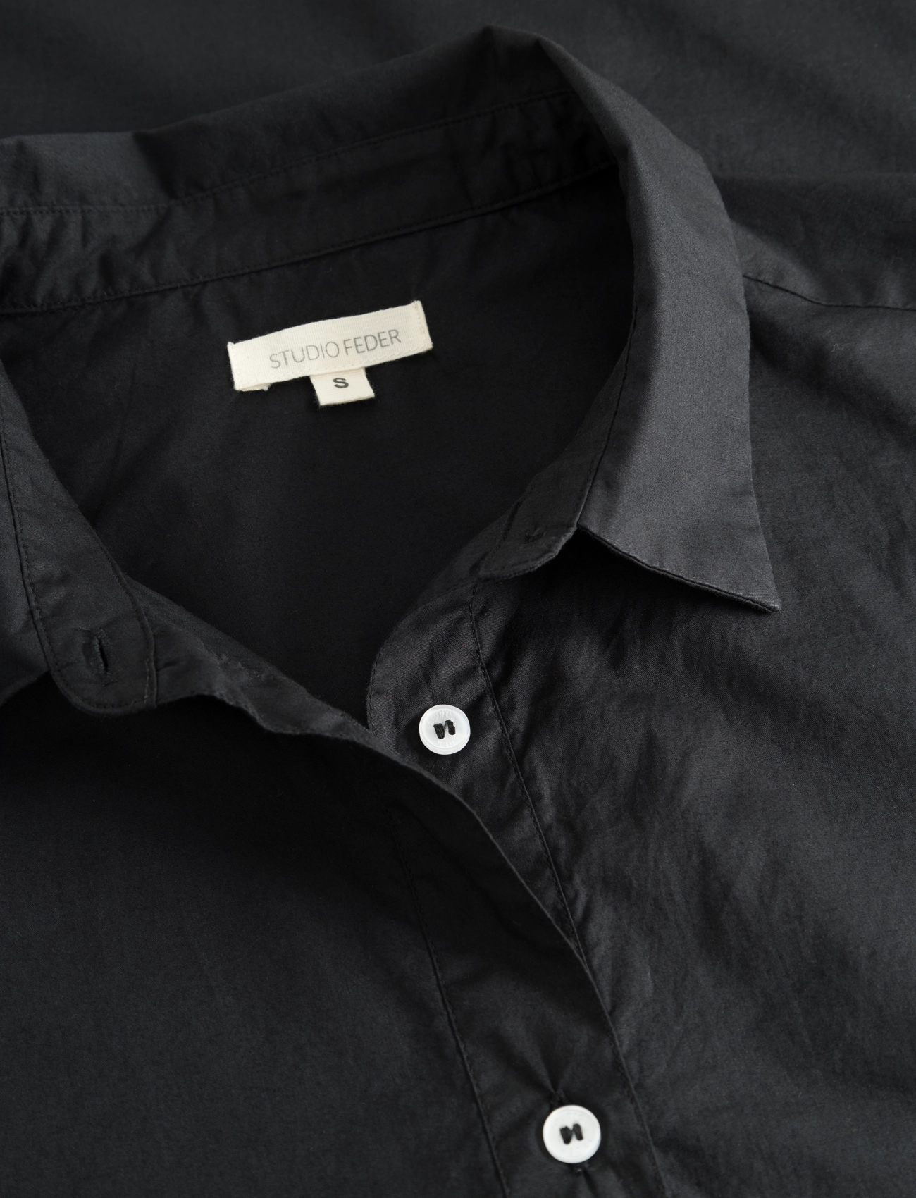 STUDIO FEDER - Cecilia shirt - kortærmede skjorter - black - 3