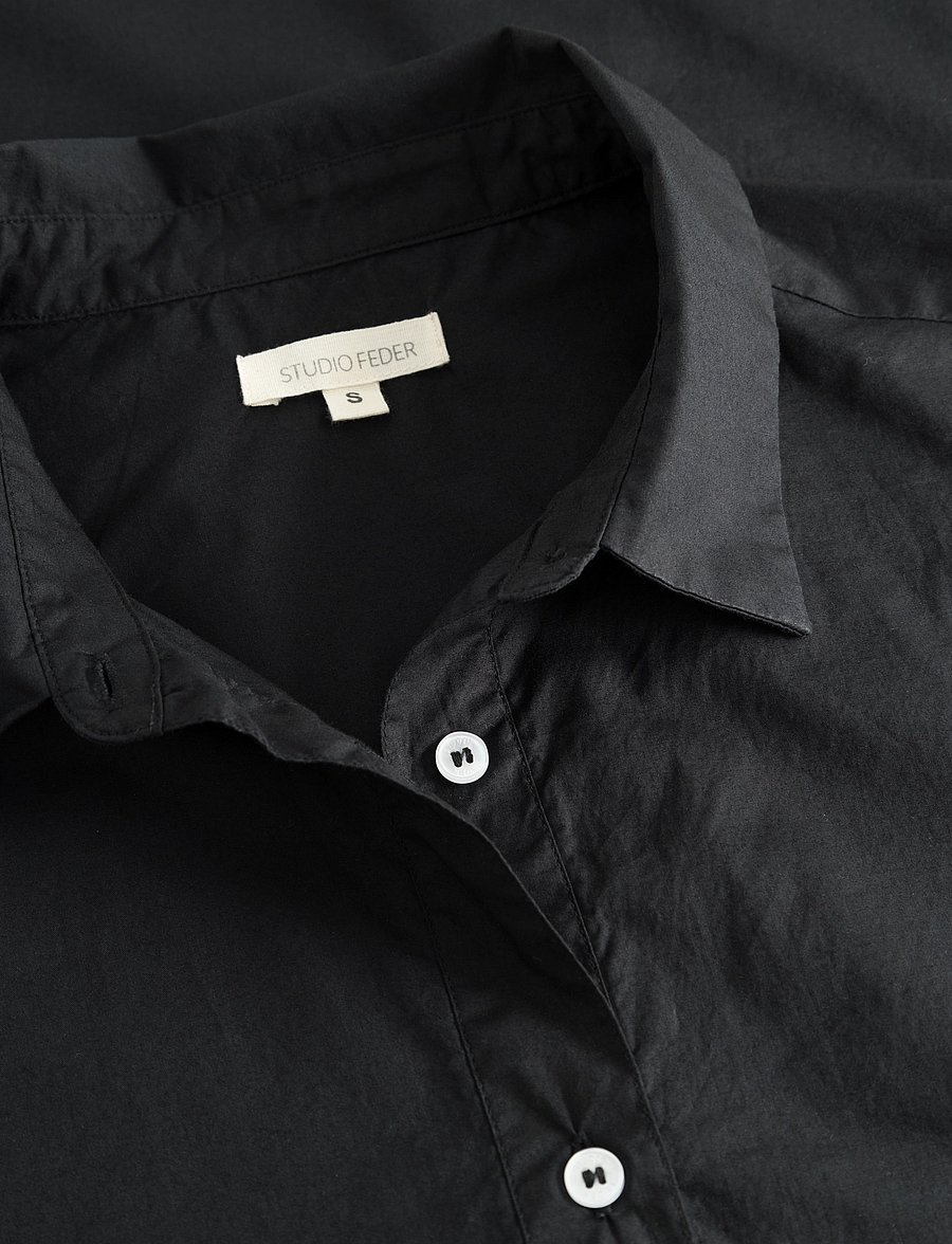 STUDIO FEDER - CECILIA SHIRT - lühikeste varrukatega särgid - black - 3