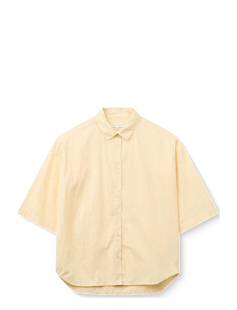 STUDIO FEDER - Cecilia shirt - kurzärmlige hemden - mellow yellow - 1