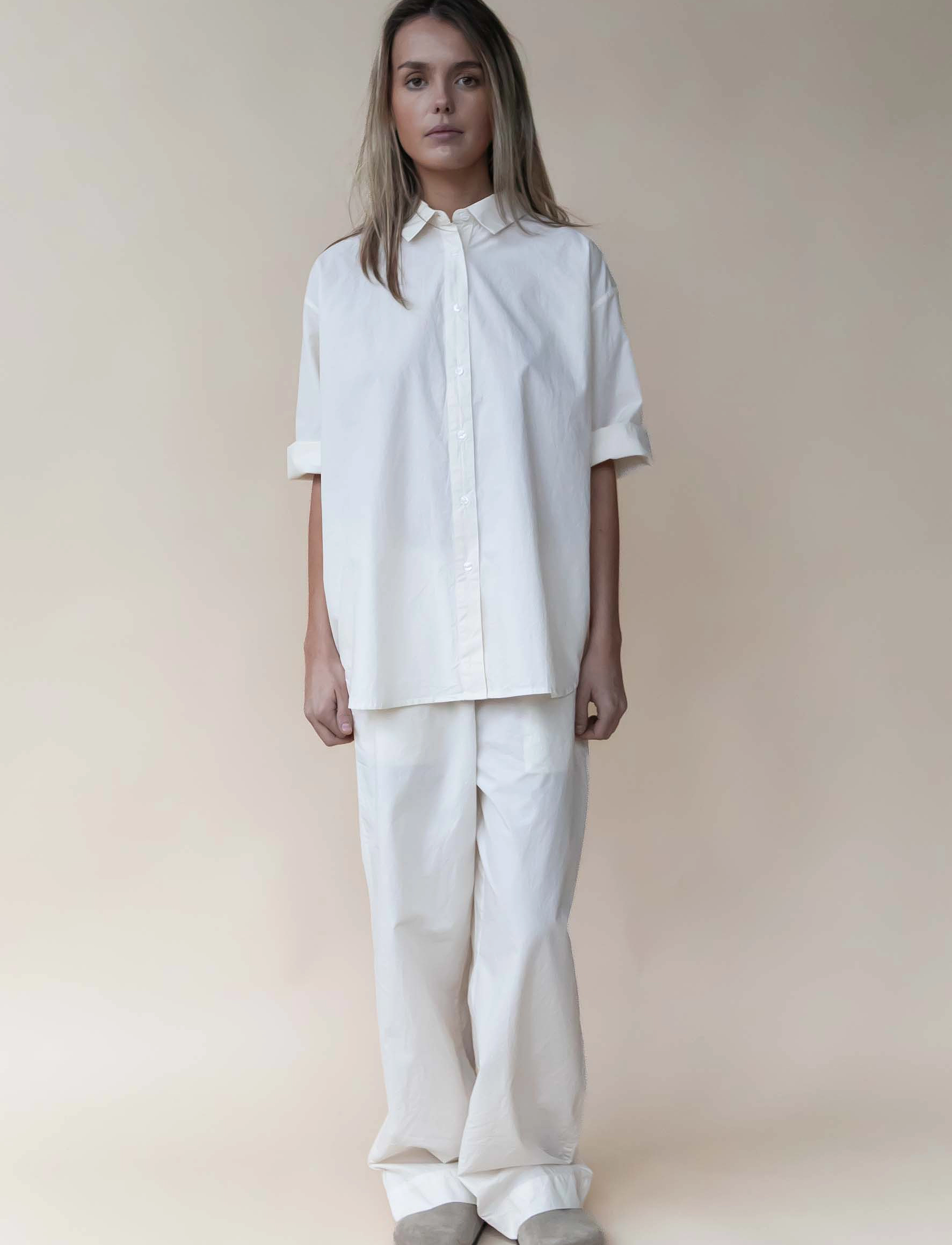 STUDIO FEDER Cecilia Shirt, XS, Cream, Skjorter > Kortærmede, Dame