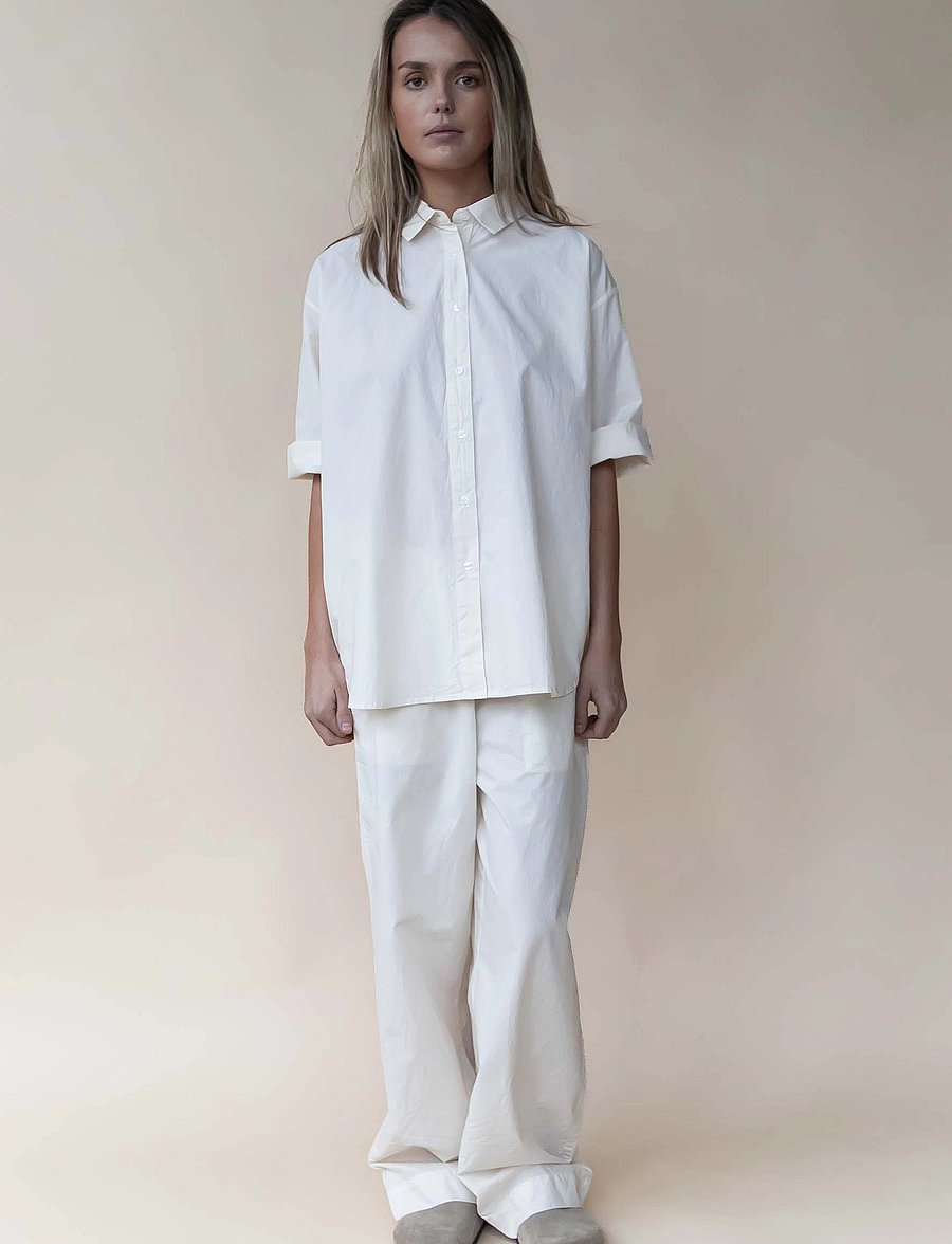 STUDIO FEDER - Cecilia shirt - kurzärmlige hemden - undyed - 0