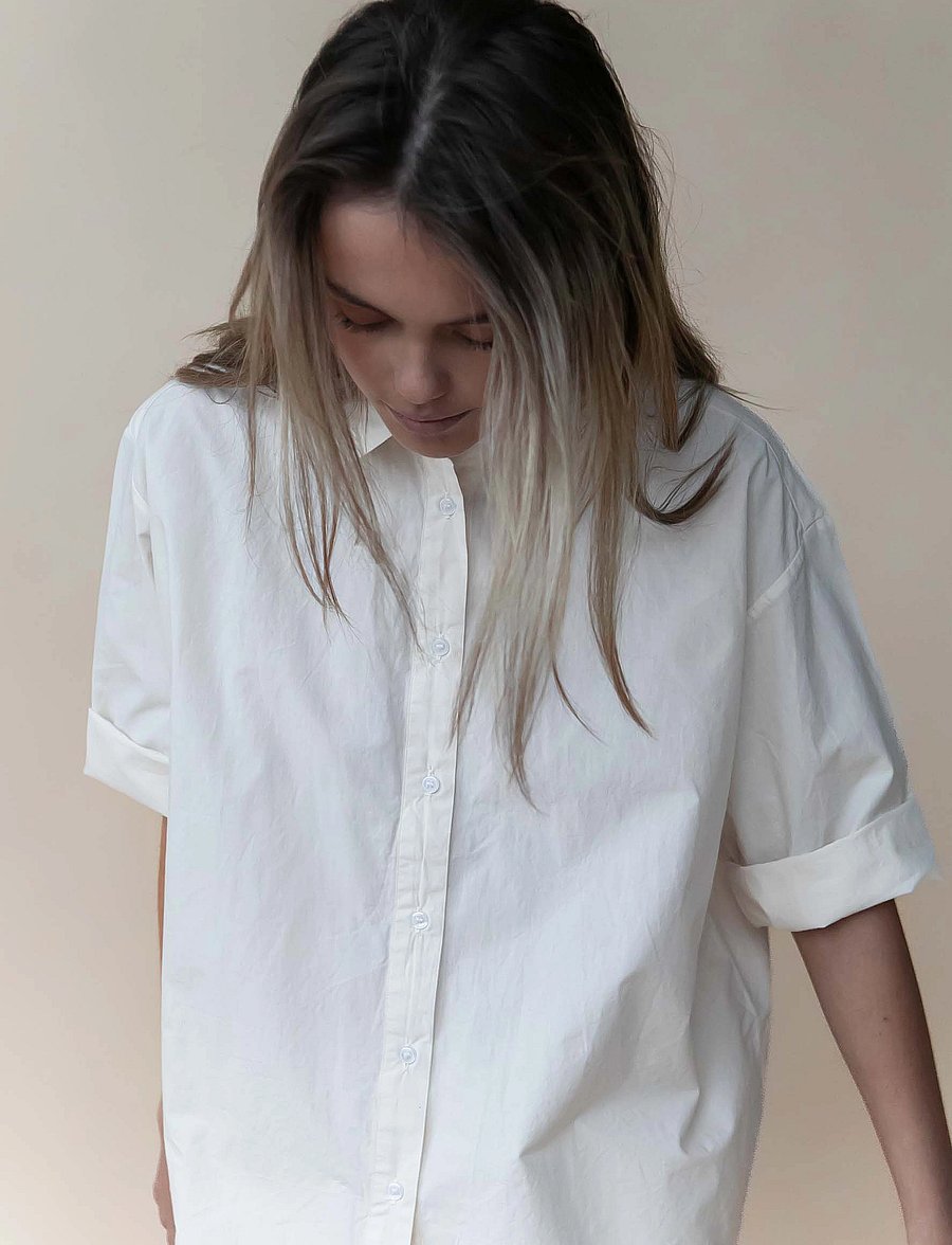 STUDIO FEDER - Cecilia shirt - kurzärmlige hemden - undyed - 4