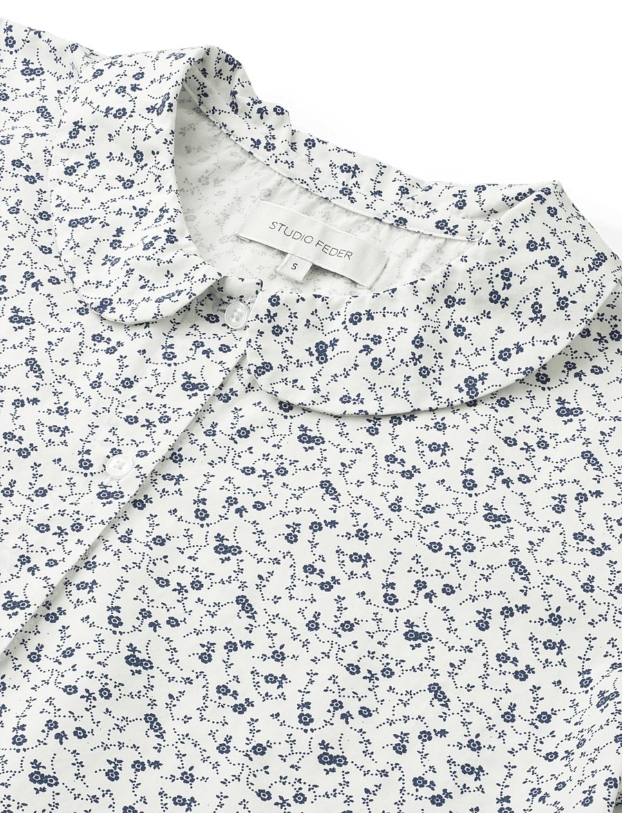 STUDIO FEDER - FRIDA PAJAMA - POPLIN - pyjamas - bleuet - 2