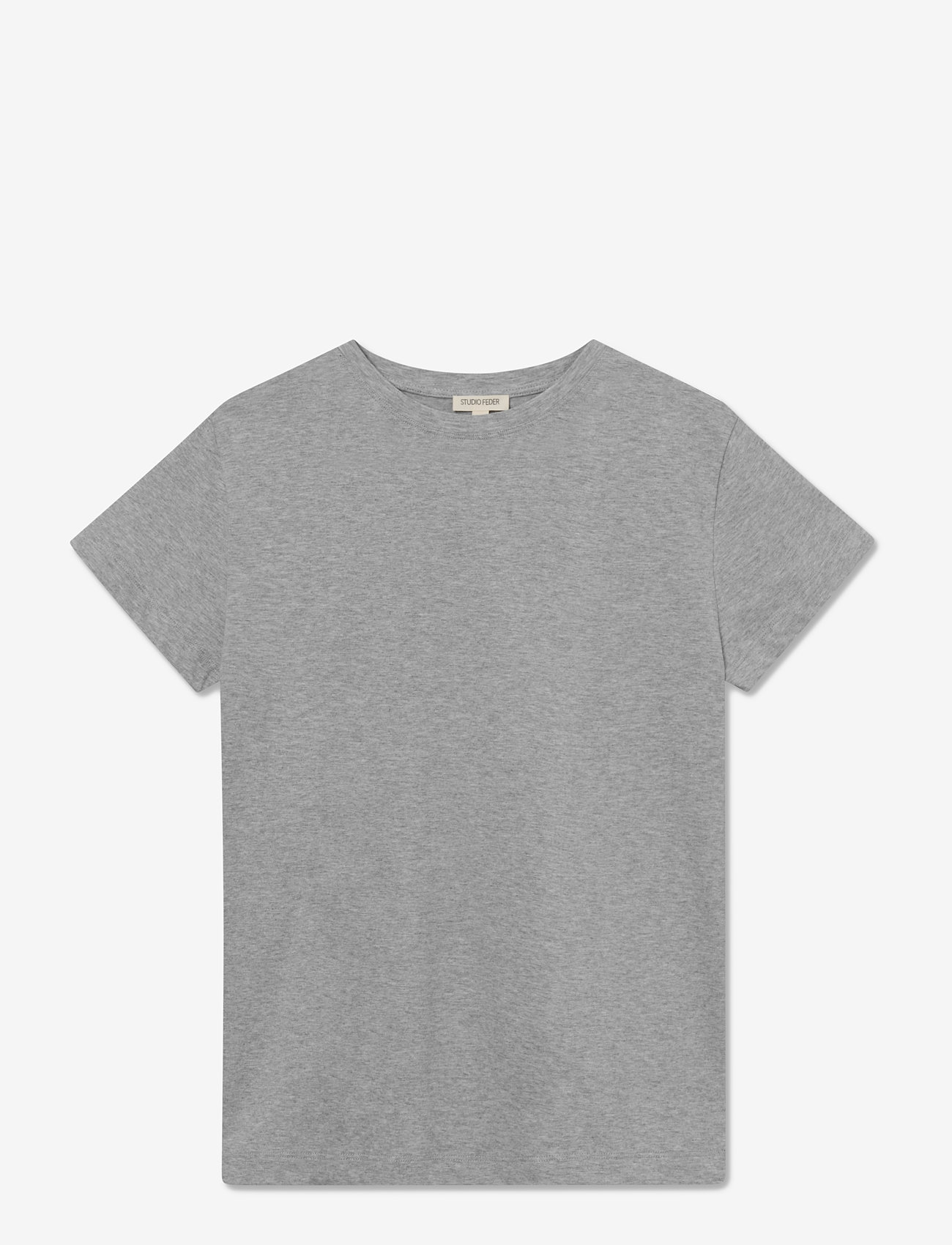 STUDIO FEDER - FREYA T-SHIRT - t-shirt & tops - grey melange - 0