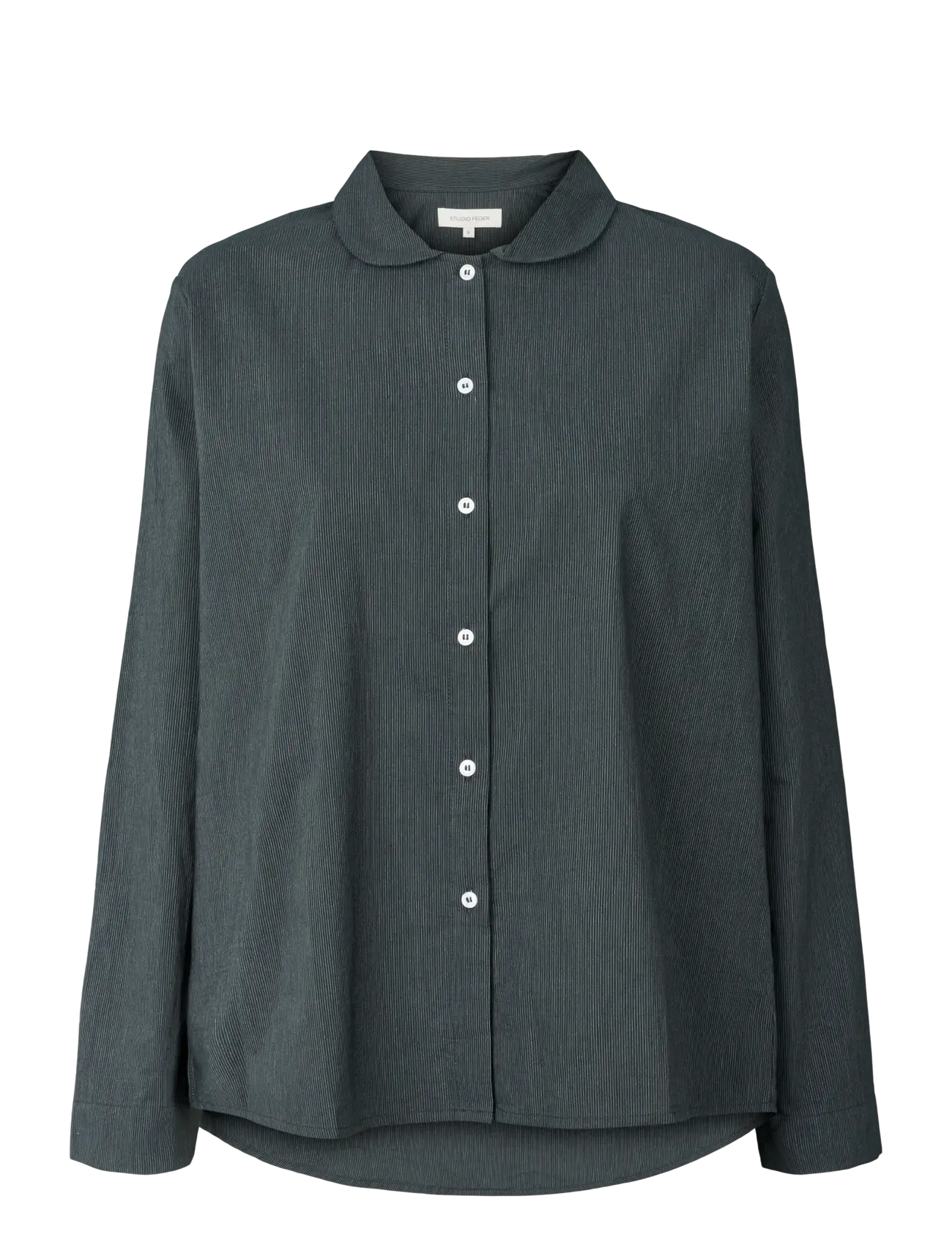 STUDIO FEDER PETRA SHIRT - COTTON - STUDIO FEDER - BLACK PINSTRIPE / grey