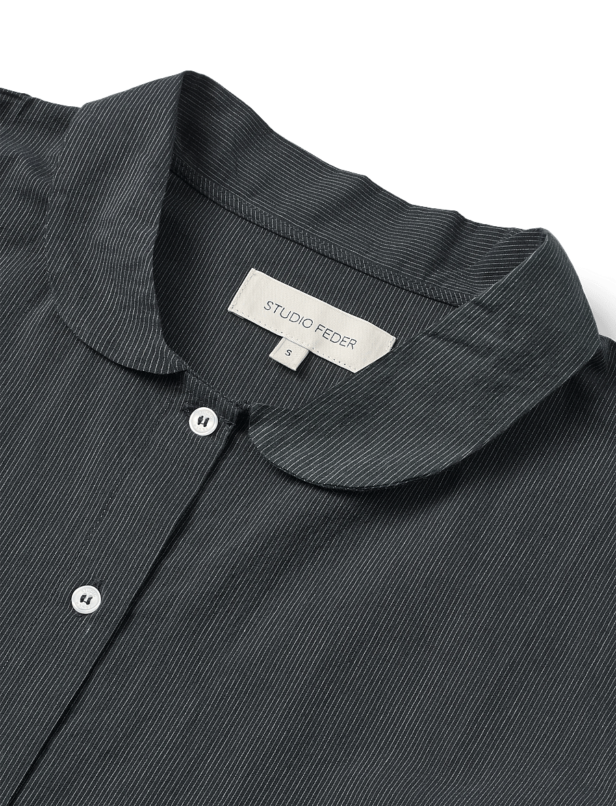 STUDIO FEDER - PETRA SHIRT - COTTON - langärmlige hemden - black pinstripe - 2