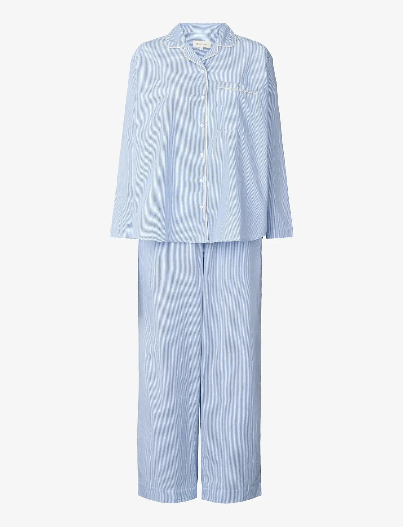 STUDIO FEDER - EDITH PAJAMA - COTTON - pyjamas - milk stripe - 0