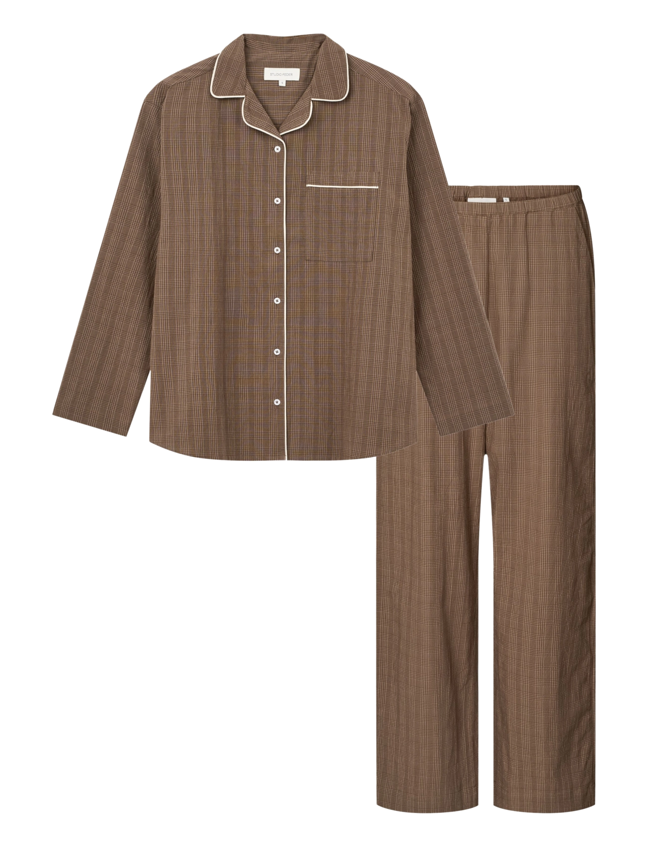 STUDIO FEDER EDITH PAJAMA - Neuheiten - BRUNO CHECK / brown