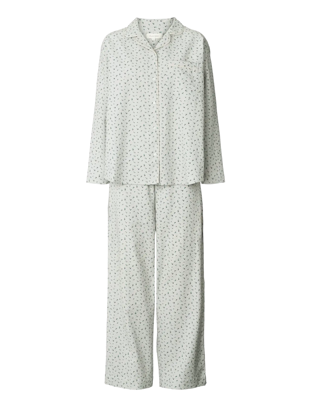 STUDIO FEDER Edith Pajama Weiß - L - Damen