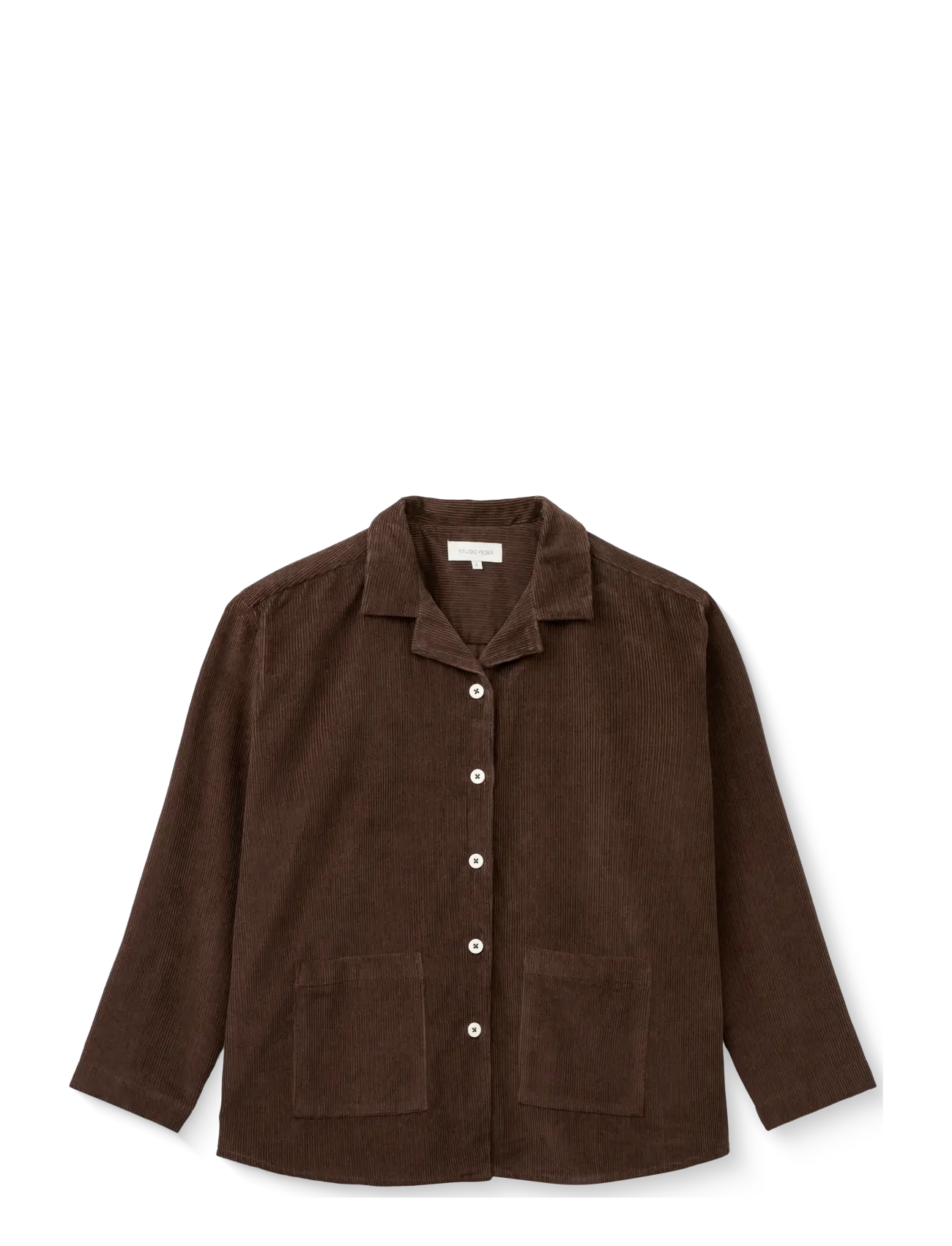 STUDIO FEDER SILJA SHIRT - CORDUROY - STUDIO FEDER - DARK BROWN / brown