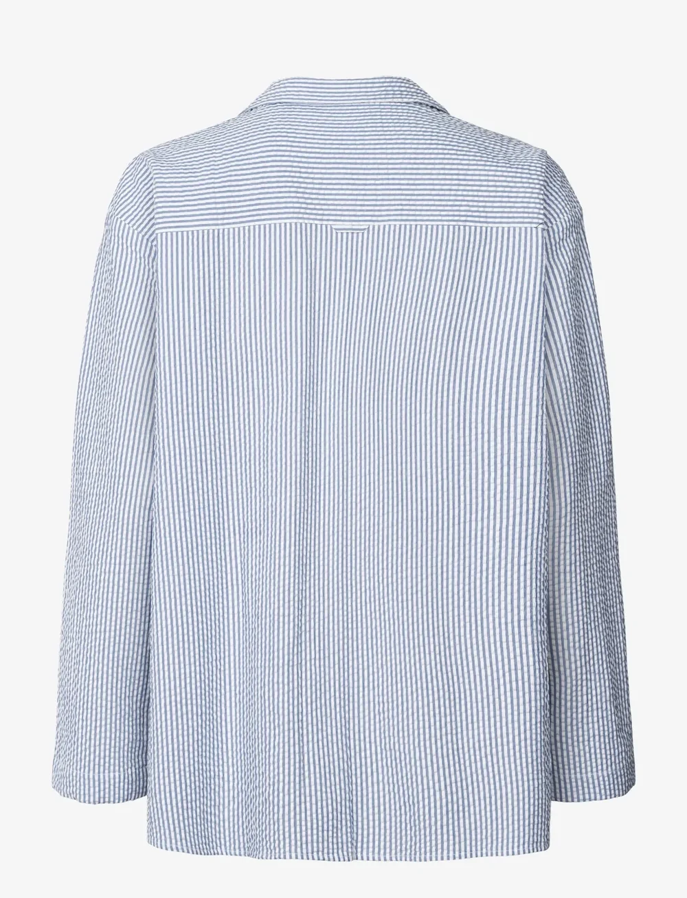 STUDIO FEDER - SILJA SHIRT - SEERSUCKER - långärmade skjortor - fjord - 2