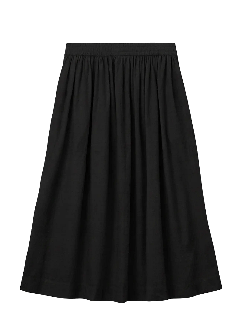 STUDIO FEDER - OLGA SKIRT - midi-röcke - black dobby - 1