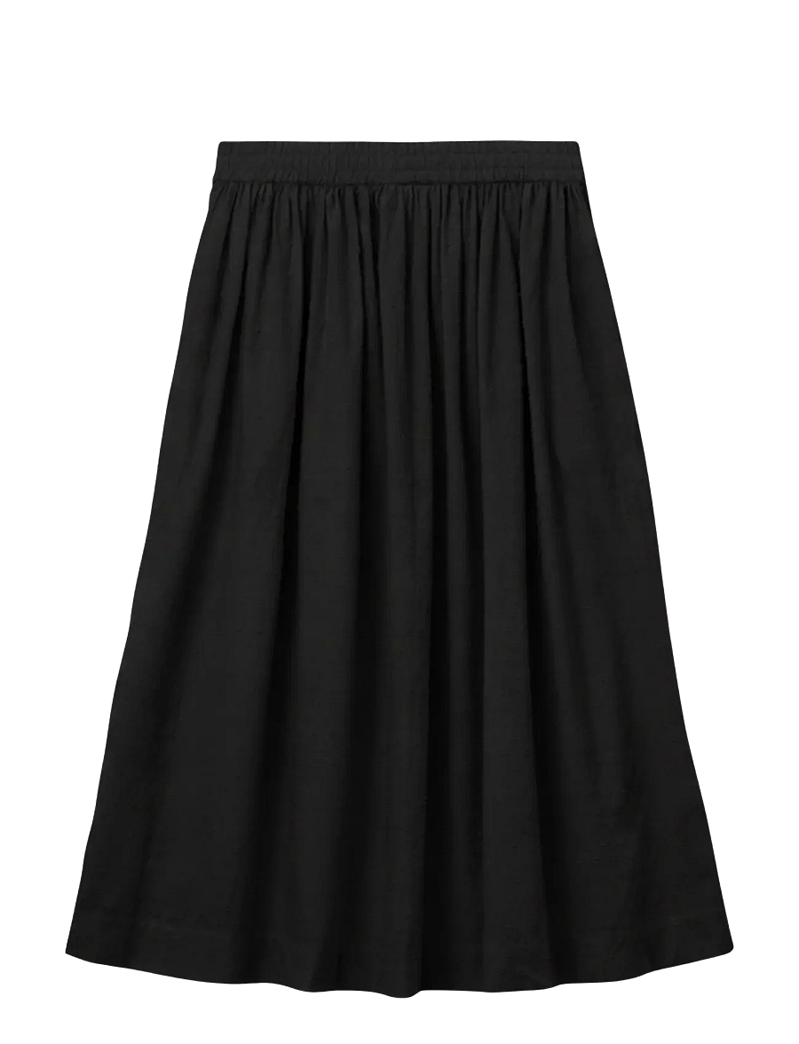 STUDIO FEDER - OLGA SKIRT - midihameet - black dobby - 1