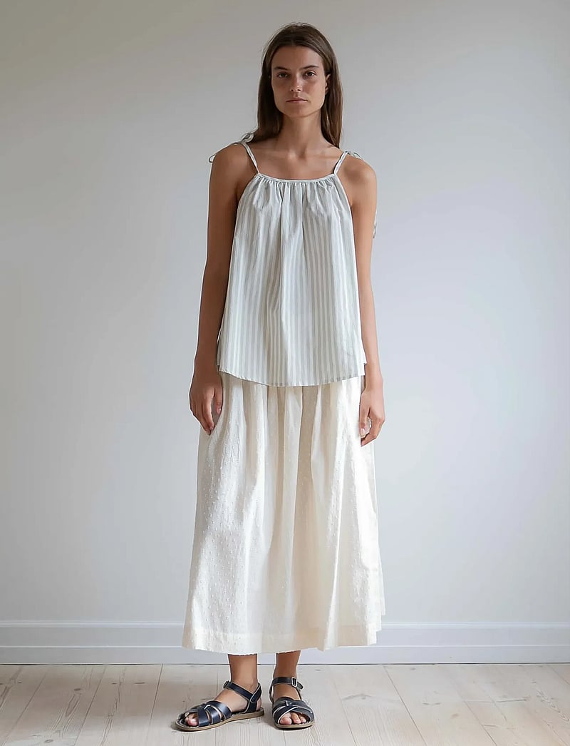 STUDIO FEDER - OLGA SKIRT - midi kjolar - undyed dobby - 3
