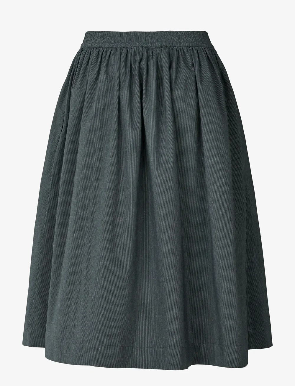 STUDIO FEDER - OLGA SKIRT - POPLIN - midi kjolar - black pinstripe - 1