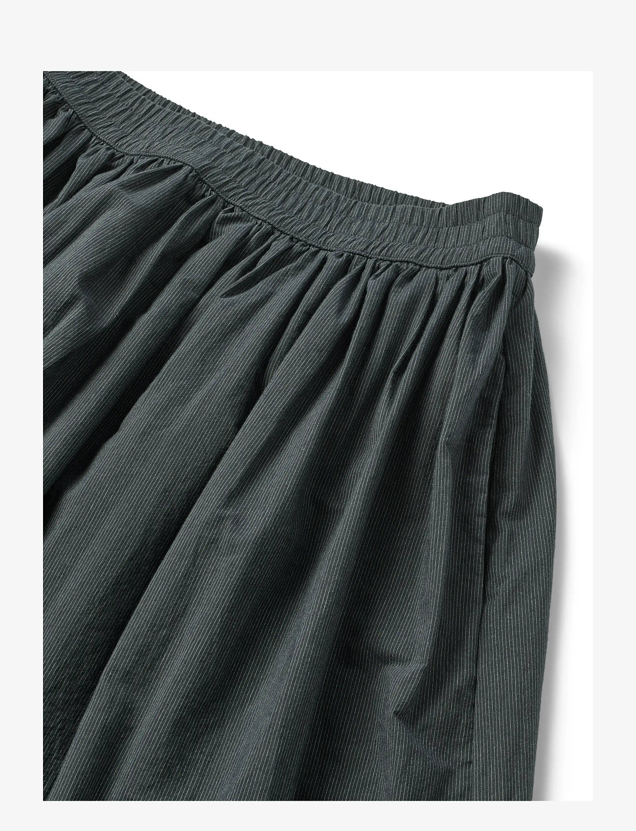 STUDIO FEDER - OLGA SKIRT - POPLIN - midiseelikud - black pinstripe - 2