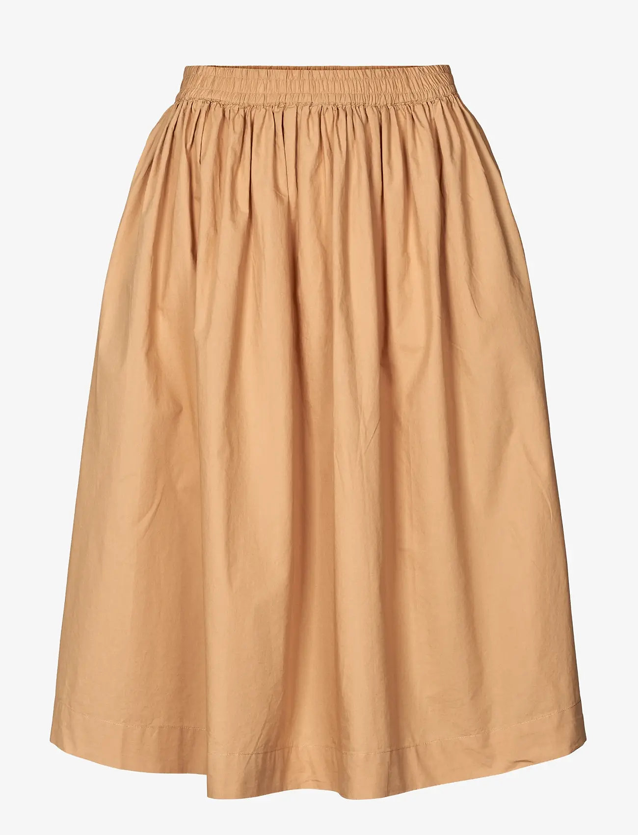 STUDIO FEDER - OLGA SKIRT - POPLIN - midi kjolar - nut - 0