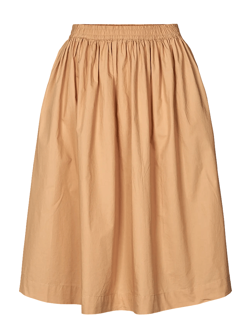 STUDIO FEDER - OLGA SKIRT - POPLIN - midi kjolar - nut - 0