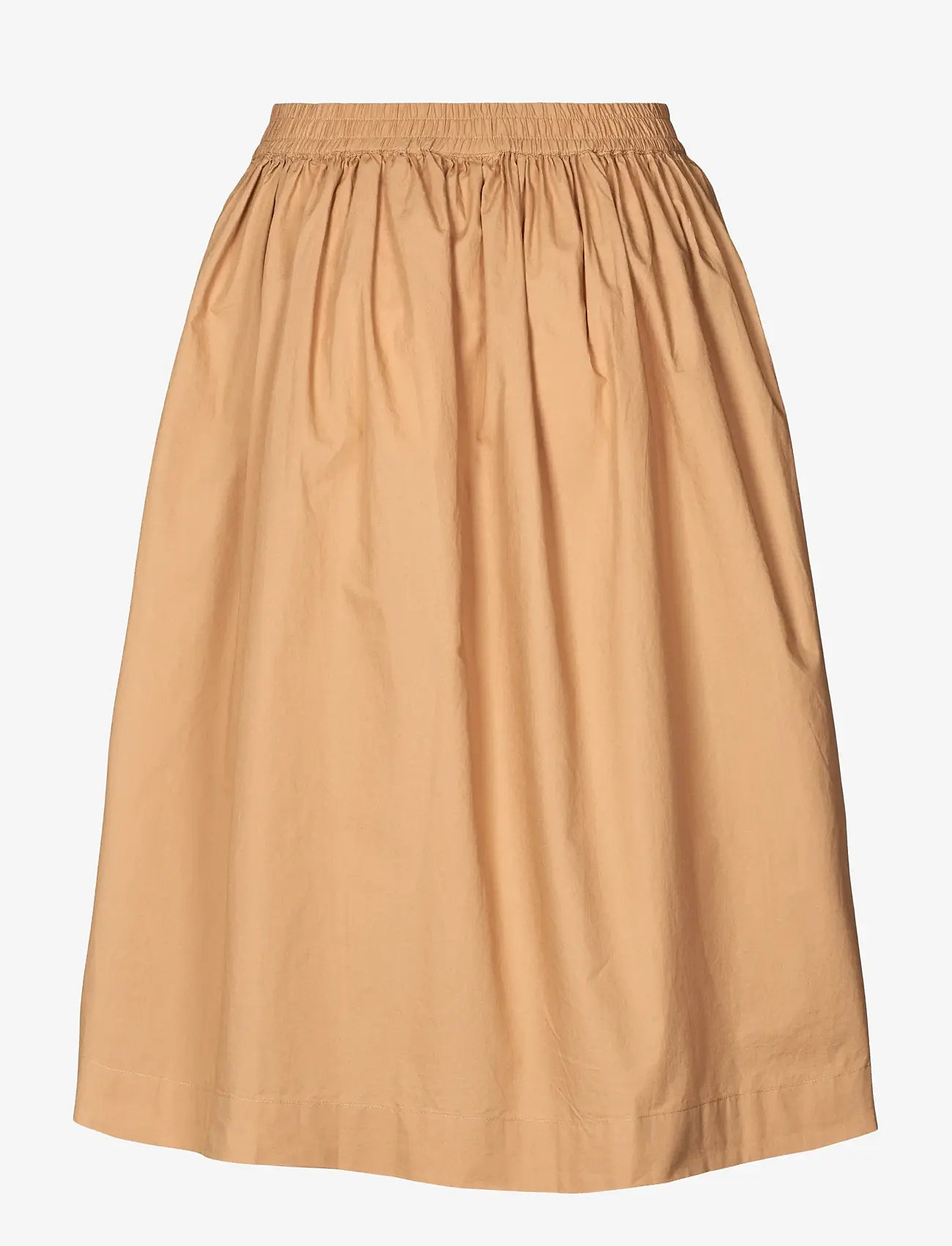 STUDIO FEDER - OLGA SKIRT - POPLIN - midi kjolar - nut - 1