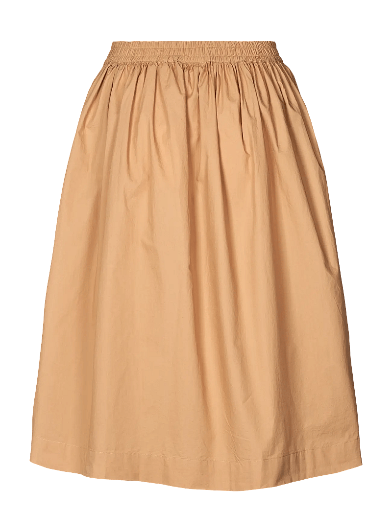 STUDIO FEDER - OLGA SKIRT - POPLIN - midi kjolar - nut - 1