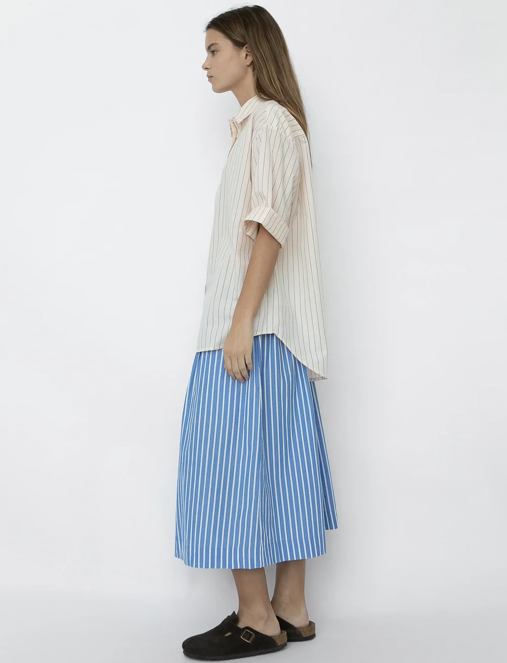 STUDIO FEDER - OLGA SKIRT - POPLIN - midi nederdele - odden - 4