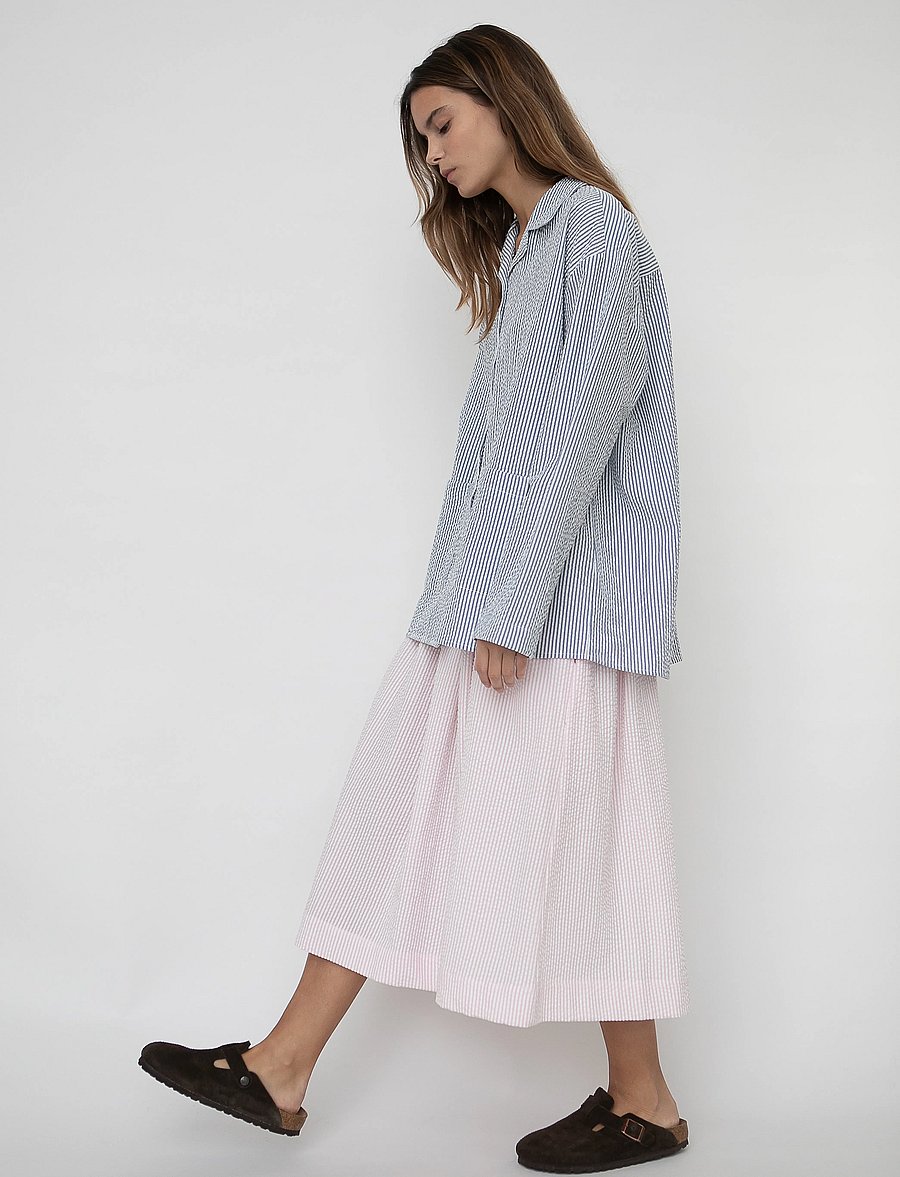 STUDIO FEDER - OLGA SKIRT - SEERSUCKER - midiseelikud - blossom - 5