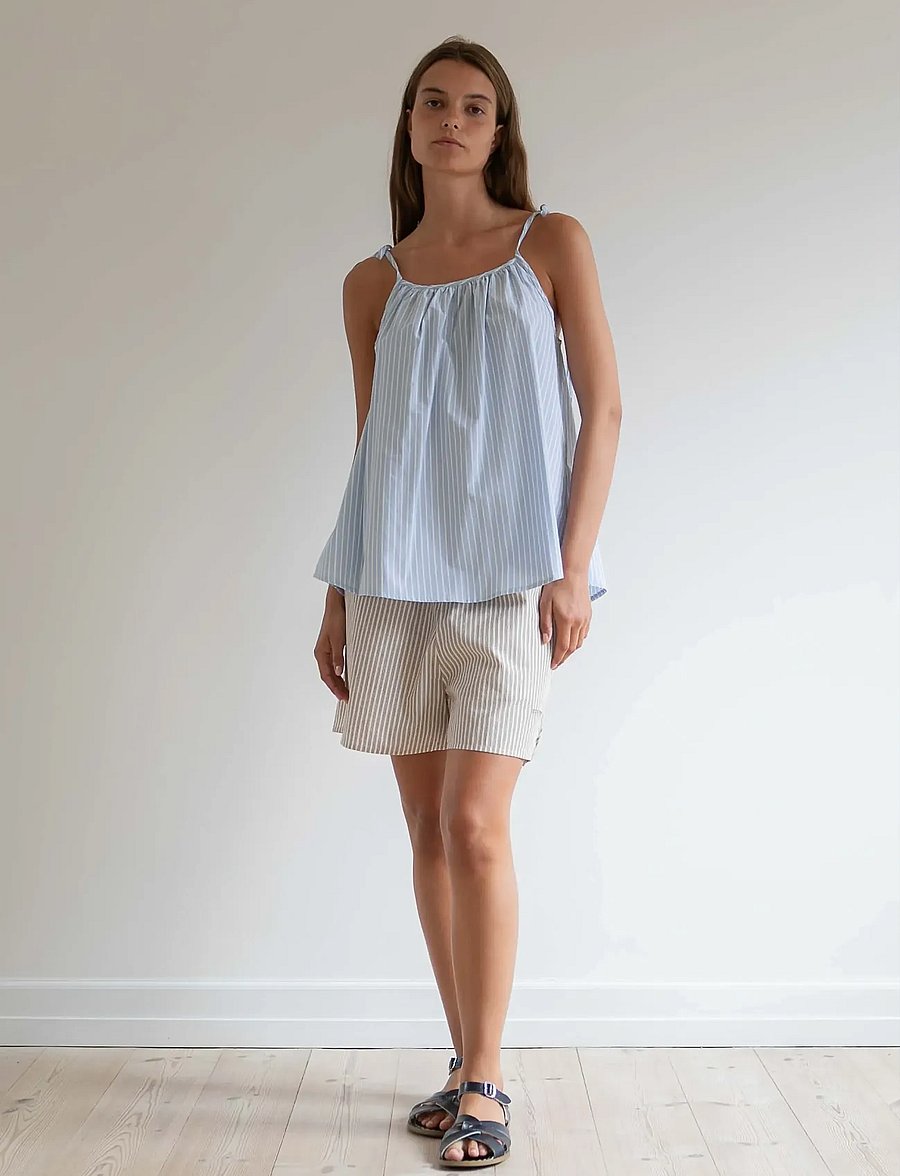 STUDIO FEDER - JASMIN SHORTS - casual shorts - brown beach stripe - 0
