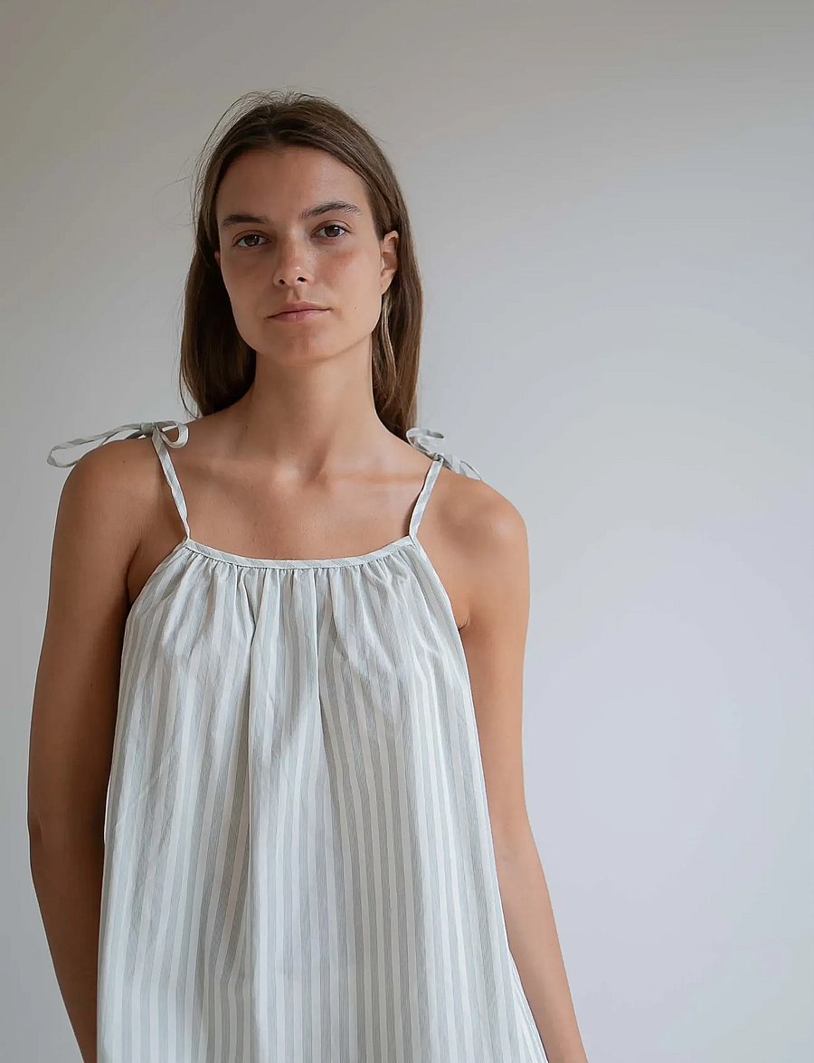 STUDIO FEDER - SIA TOP - sleeveless tops - soft mint stripe - 3