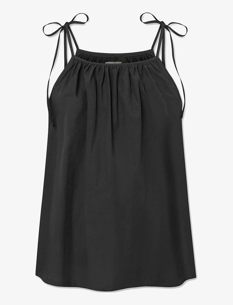 STUDIO FEDER - SIA TOP - POPLIN - Ärmellose tops - black - 1