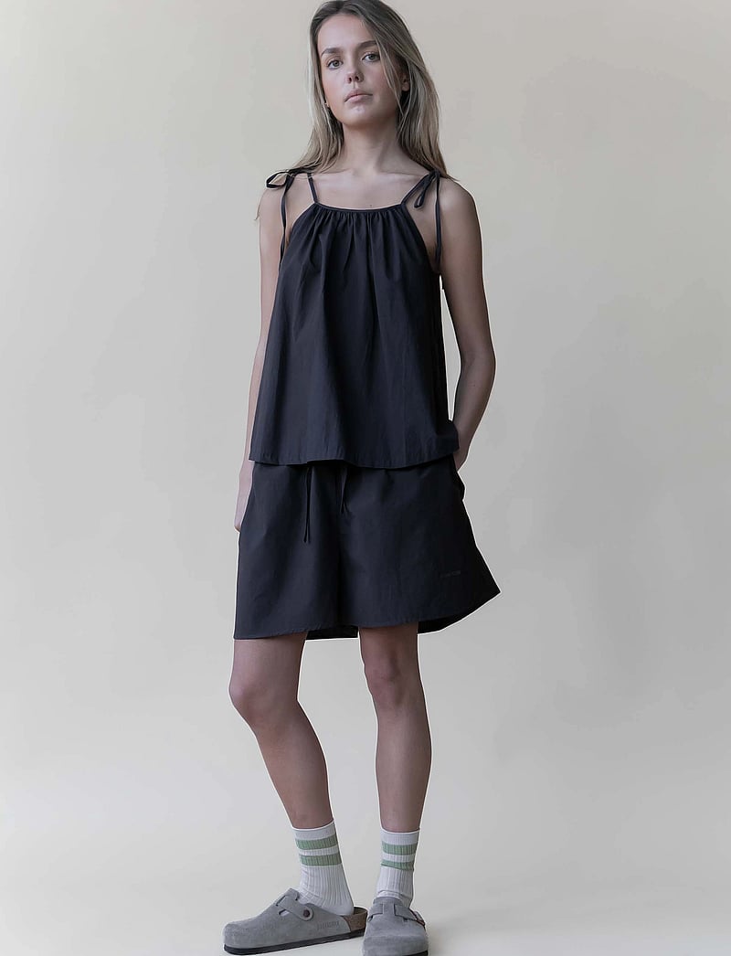 STUDIO FEDER - SIA TOP - POPLIN - Ärmellose tops - black - 0