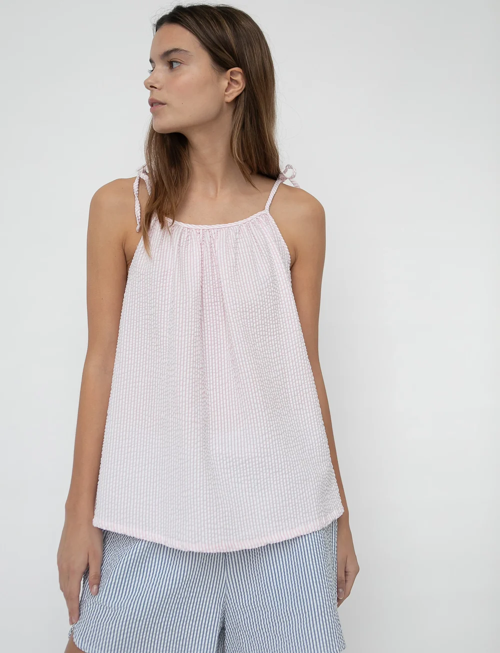 STUDIO FEDER - SIA TOP - SEERSUCKER - tanktops - blossom - 0