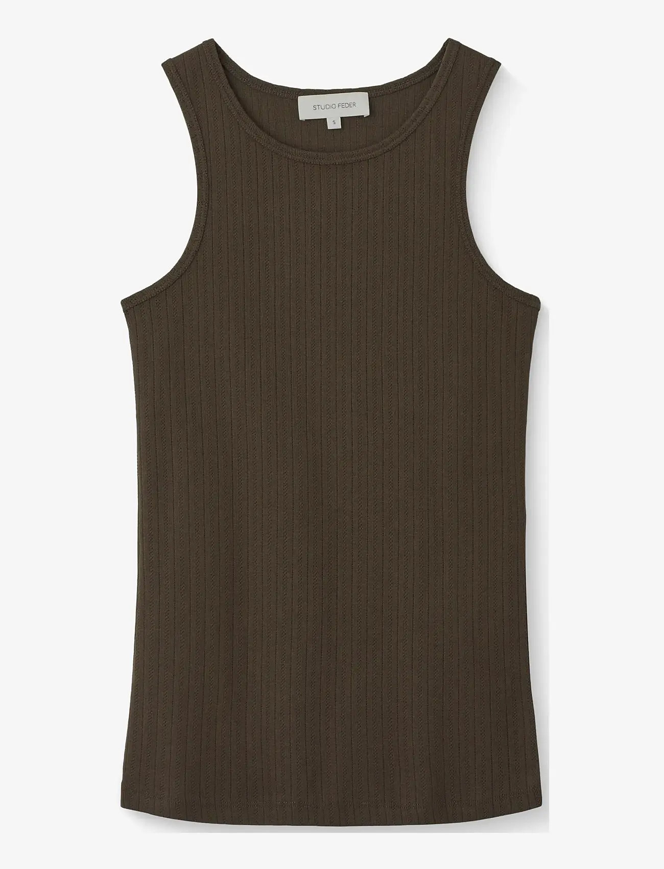 STUDIO FEDER - IRENE TOP - COTTON - tanktops - bark - 0