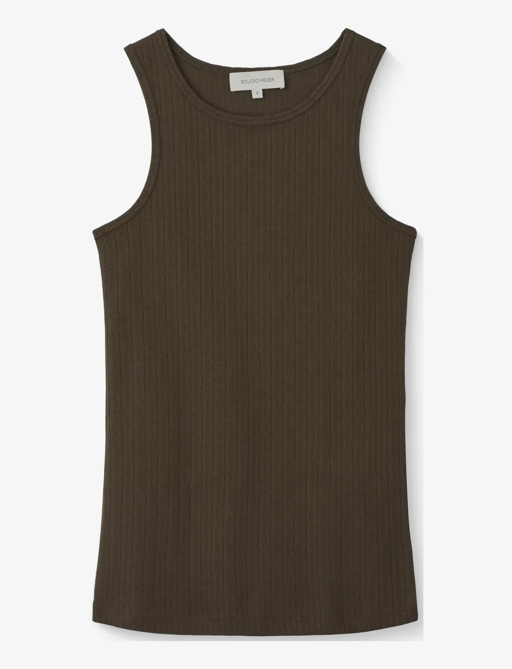 STUDIO FEDER - IRENE TOP - COTTON - linnen - bark - 0