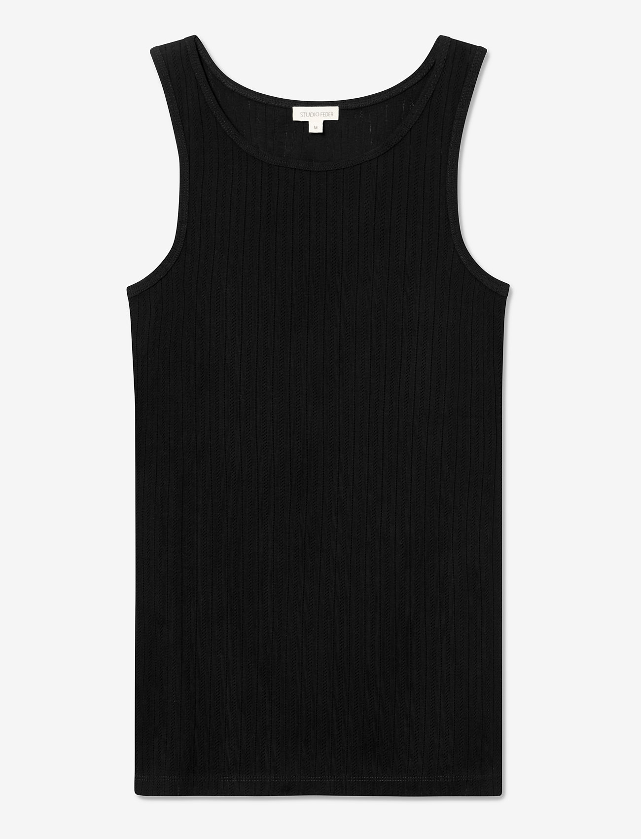 STUDIO FEDER - IRENE TOP - COTTON - linnen - black - 0